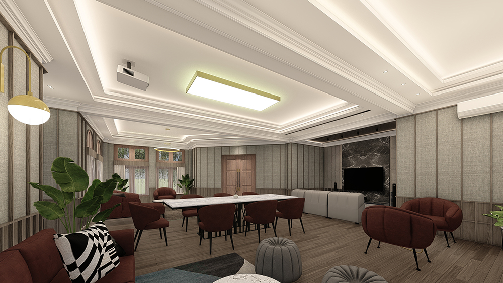 contoh desain interior meeting room adhiwangsa