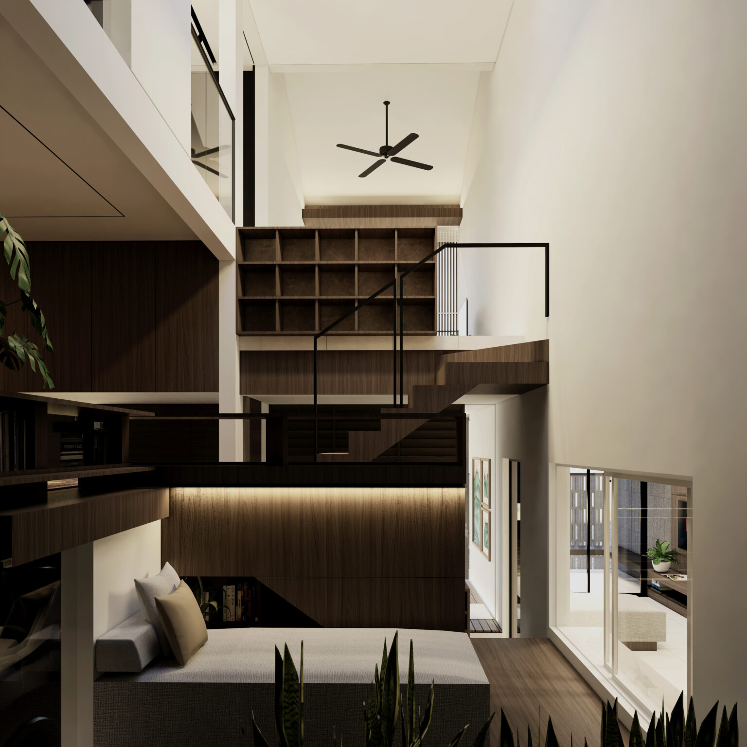 desain arsitektur dan interior mezzanin NY HOUSE Solo